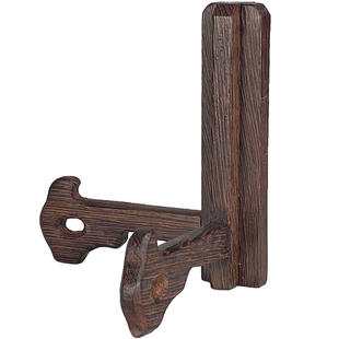 鸡翅木装饰盘子支架展示盘架红木圆盘赏盘支架实木茶饼架底座托架