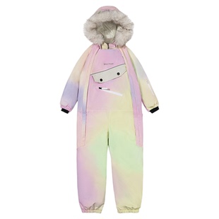 VECTOR玩可拓儿童连体滑雪服女童男童防水保暖单双板滑雪装备童装