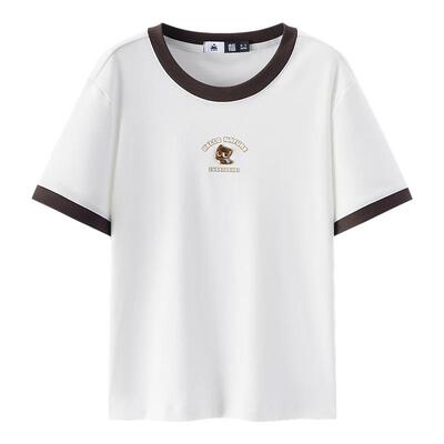 森马罗小黑凉感撞色短袖T恤女