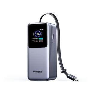 【充电宝3C认证可上飞机】绿联165W高功率自带线充电宝2026新款20000毫安大容量适用苹果移动电源官方旗舰店