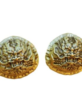 精雕龙头图腾优质黄铜打造实心核桃手把件健身球收藏送礼文玩爱好