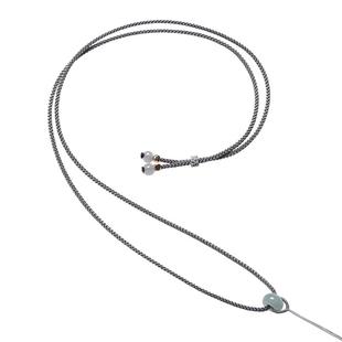 手工编织吊坠绳玉坠平安扣高档挂脖绳配黄金玉石八宝盘项链绳男款