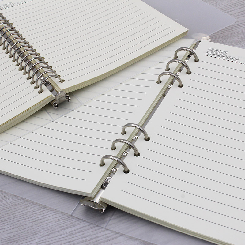 活页本活页夹A5B5大学生简约可拆卸线圈替芯6孔9孔20孔26孔日记事