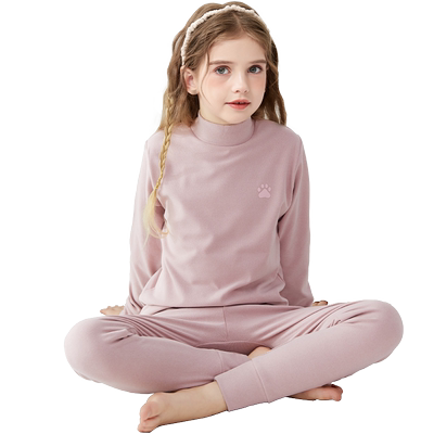 猫人儿童加绒保暖内衣套装