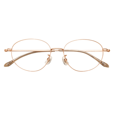 超轻纯钛金丝猫眼眼镜女可配度数