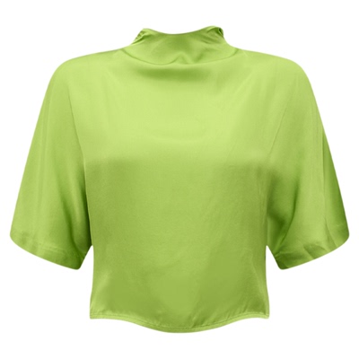 DVF春意绿短袖短款上衣
