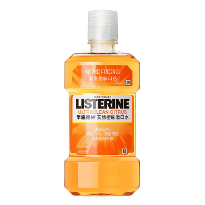 李施德林天然橙味漱口水有助避免牙菌斑形成全口腔清洁清新口气
