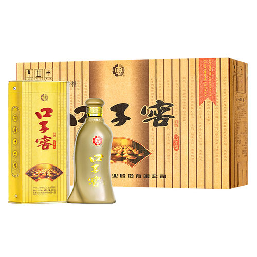口子窖5年型40.8度400mL*4瓶手提装 五年型白酒送长辈 官方旗舰店