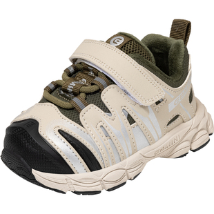 英贝米尼儿童运动鞋冬季短毛绒保暖防滑宝宝休闲鞋轻便软底男童鞋