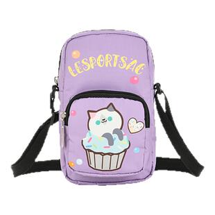 LeSportsac乐播诗新款Trendy潮流系列可爱猫猫手机包隔层斜挎包