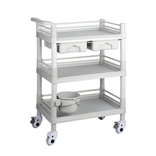 美容推车小气泡仪器置物架医用ABS塑料多功能工具车美容院小推车