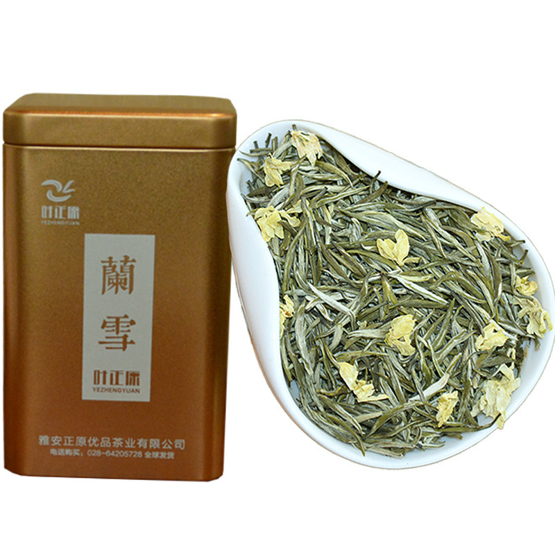 2026兰雪茉莉花茶100克 叶正原飘雪蒙顶雪芽茉莉花茶浓香型特级
