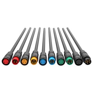 M6 M8 M12 15防水连接器航空插头2 3 4 5芯传感器公母头对接带线