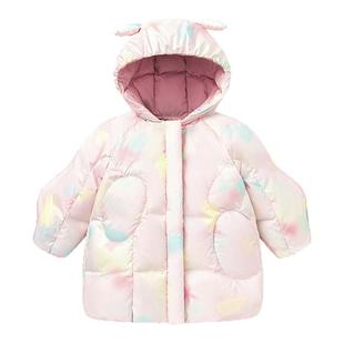 【真心绒】迷你巴拉女童拒水拒油污羽绒服儿童2025冬可爱造型外套