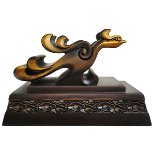 凤凰底座摆件托架树脂摆放托盘艺术创意通用仿实木石头奇石底座