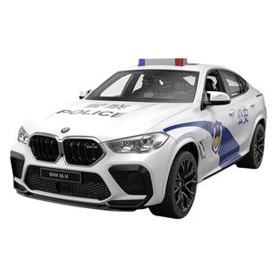 RASTAR星辉宝马X6M特警110公安rc遥控汽车男孩儿童电动玩具越野