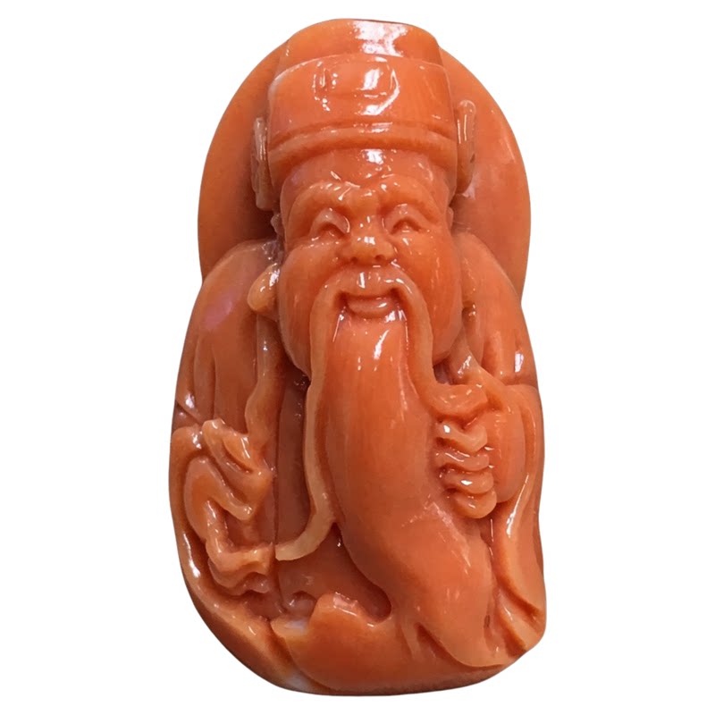ENIMOL莫莫珊瑚财神雕刻吊坠