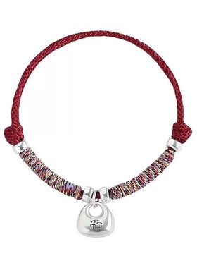 新中式小胖福足银999手绳