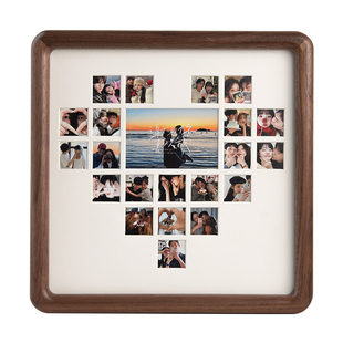 时几初创意情侣纪念爱心相框摆台生日送朋友520情人节纪念礼物diy