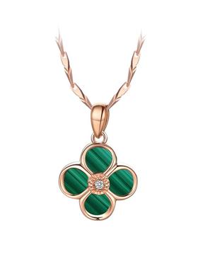 四叶草钻石项链S999纯银项链