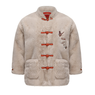 万图岁福童装【如意福蝶】秋冬新款中国风国潮儿童毛绒唐装亲子装