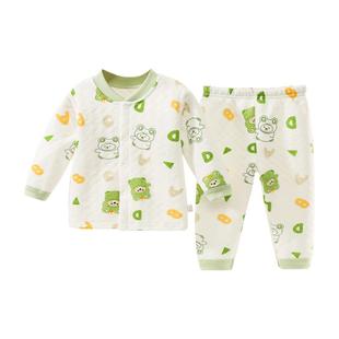 宝宝保暖衣套装女秋季夹棉冬款儿童棉衣棉裤婴儿男纯棉家居服睡衣