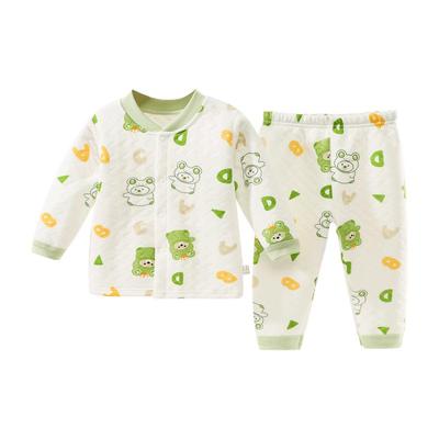 宝宝保暖衣套装女秋季夹棉冬款儿童棉衣棉裤婴儿男纯棉家居服睡衣