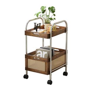 边几零食小推车置物架沙发边几客厅可移动侧边柜家用床头茶几桌子