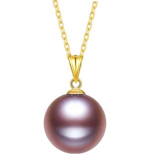 都熙爱迪生珍珠吊坠项链18K天然淡水珍珠颈链妈妈款520女生送礼物