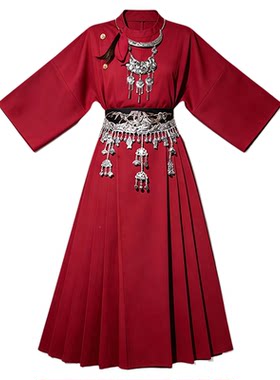 十里七巷飞镜改良圆领马面裙汉服