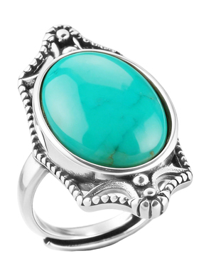 新款民族风复古活口戒指空托女款