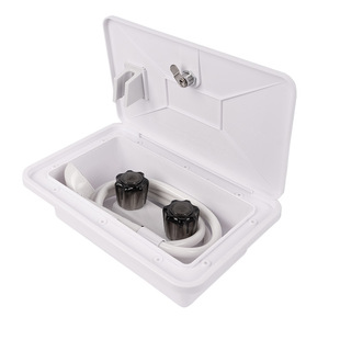 房车改装配件外置淋浴盒外挂式户外花洒抽拉式淋浴器冷热开关花洒