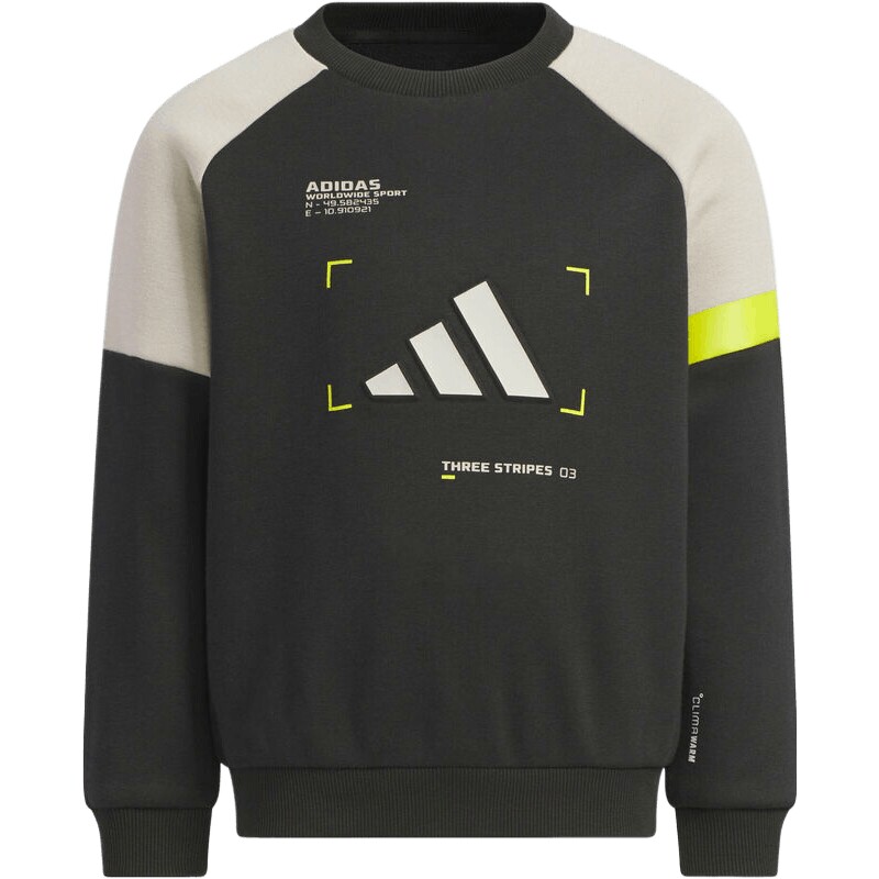 adidas阿迪达斯男小童运动训练休闲圆领套头衫卫衣KB5127