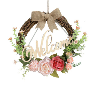 创意客厅入户门上墙壁挂件装饰服装店卧室餐厅房门口挂饰欢迎花环