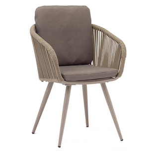 北欧户外桌椅组合室外庭院花园阳台休闲区桌椅长桌绳编别墅藤椅子