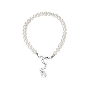 【自营】英国DB 巴洛克珍珠手链女S925银手串银饰520礼物银手链