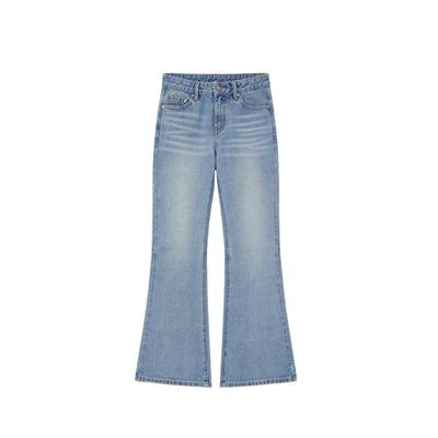 樱桃KIRSH 低腰牛仔喇叭裤2025春秋韩系显腿长甜美少女感牛仔长裤