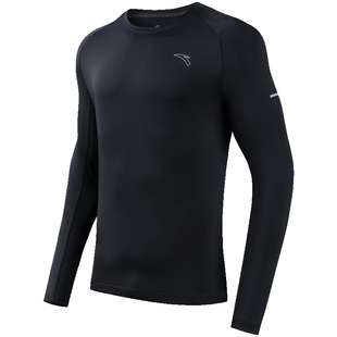 安踏长袖t恤男2026春季新款男士速干运动服通勤跑步训练运动上衣