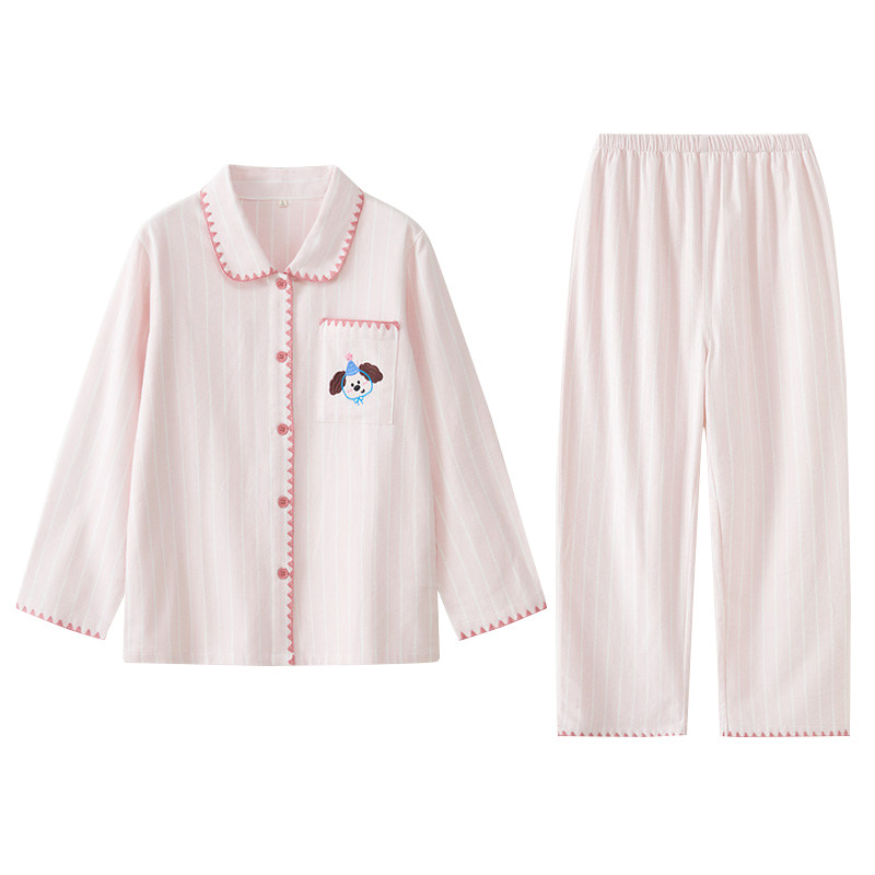 100%全棉磨毛情侣春秋冬家居服