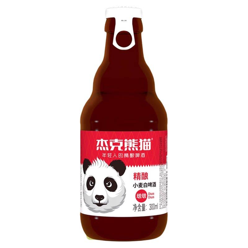 杰克熊猫精酿小麦白啤酒敦敦瓶