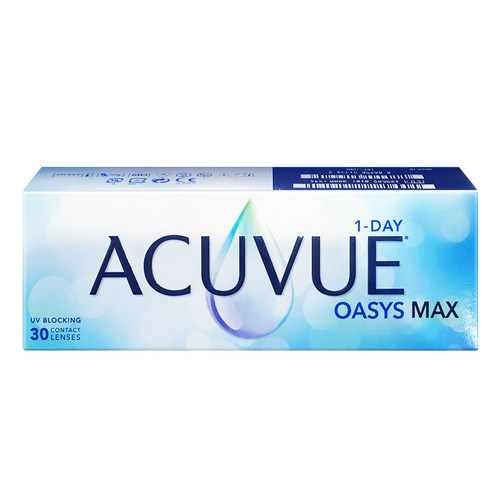 【防蓝光】强生安视优欧舒适MAX隐形眼镜日抛30片硅水凝胶白片