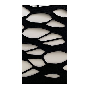 夜间教习室渔网袜女性感黑色丝袜夏季朋克风破洞绷带黑丝y2k袜子