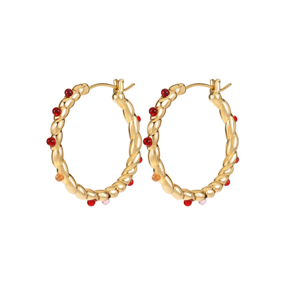 金色耳环圈圈复古港风方圆脸显脸小2024新款爆款女人味高级感冬季