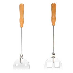 钓鱼打窝勺ABS碳素柄抛远投玻璃钢打饵勺海钓木柄南极虾铲不锈钢