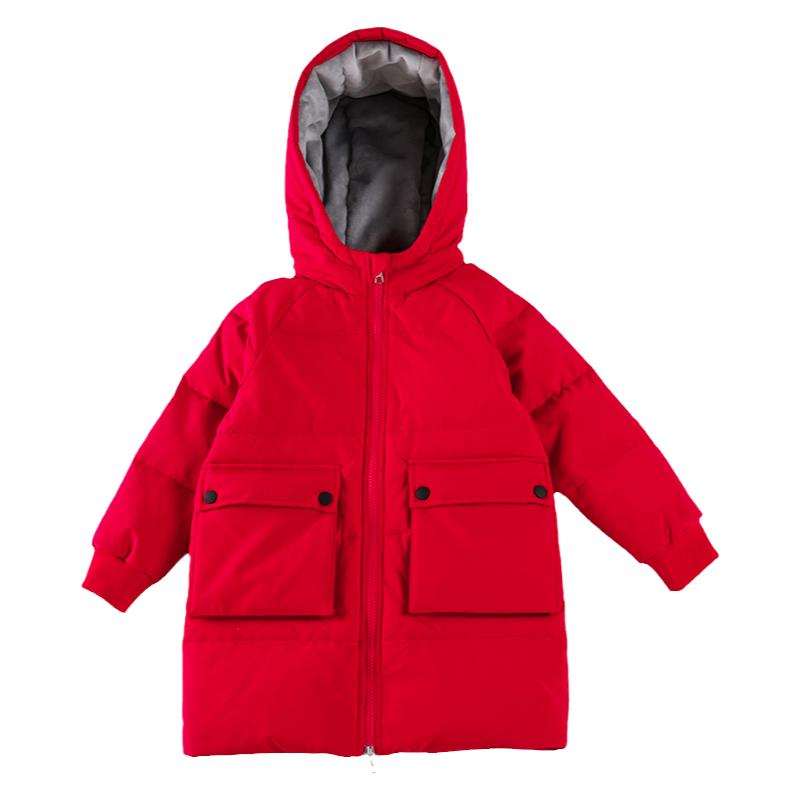 2025年新款儿童羽绒服男童90白鸭绒中大童冬季加厚保暖中长款外