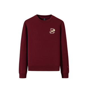 安踏新年红色卫衣女冬季新款宽松加绒休闲长袖运动上衣162548704N