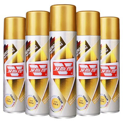 卫斯理自喷漆黄金色油漆防锈防水涂料佛像镀金翻新改色自动金属漆