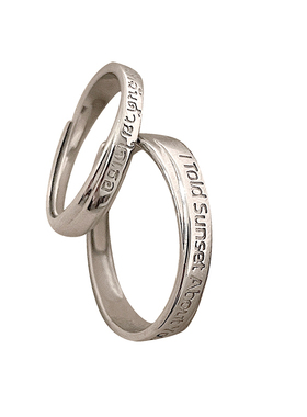 原创设计纯银情侣戒指一对