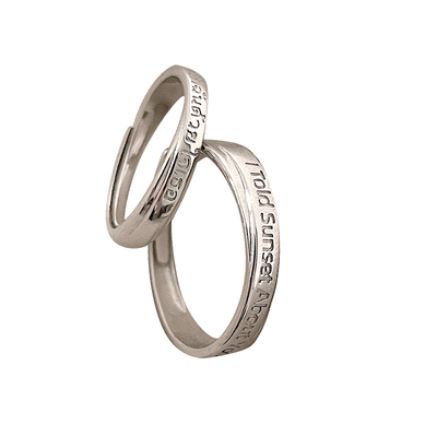 原创设计纯银情侣戒指一对