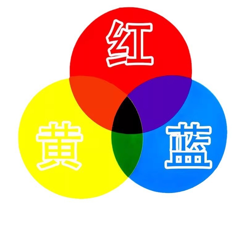 幼儿园彩色三原色透光塑料片教具